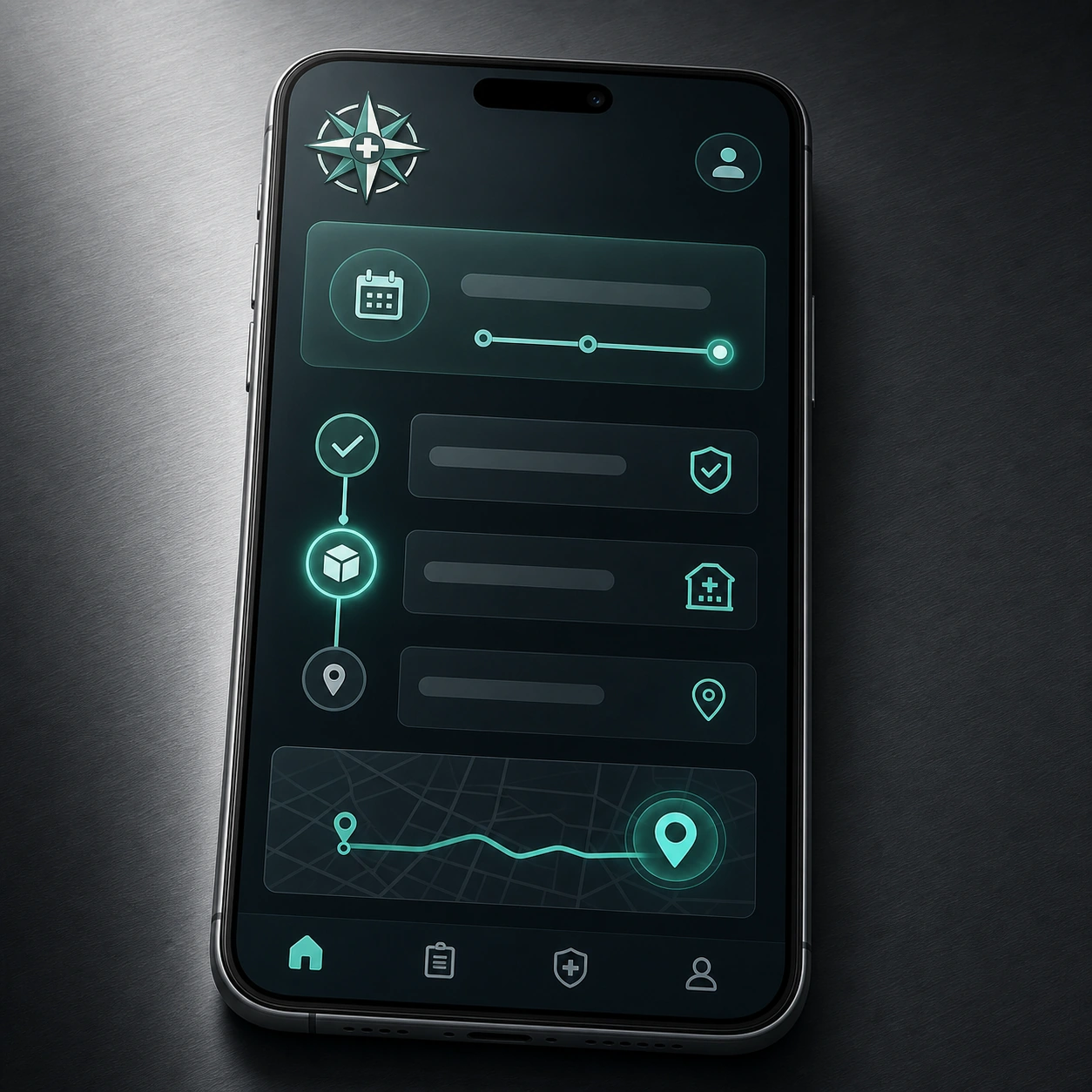 North Star Medical app delivery status graphic
