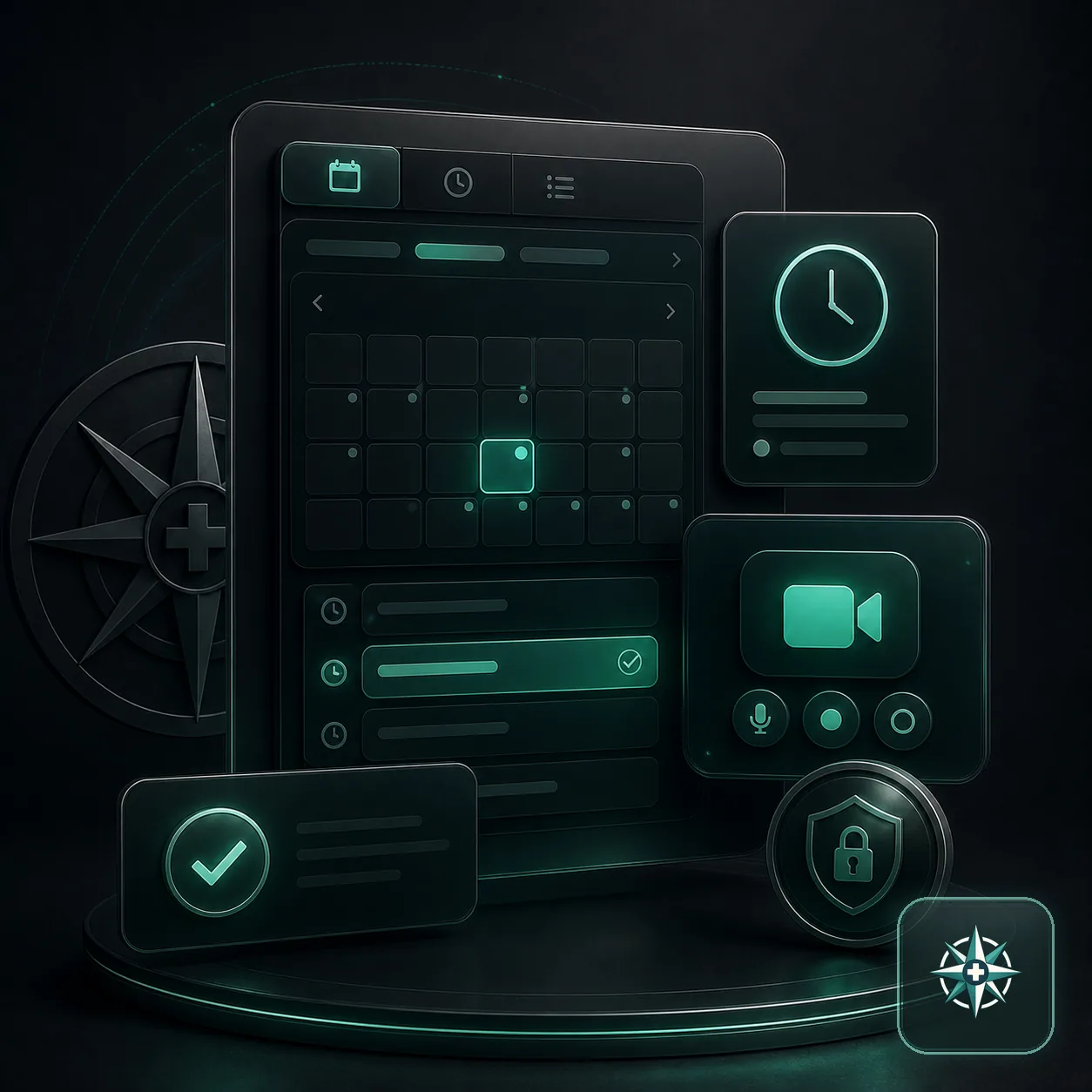 Secure appointment booking graphic